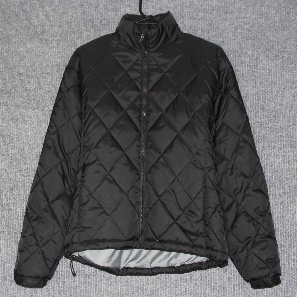 Steve & Barrys Quilted Puffer Jacket Black Full Zip Insulated Warmth Comfort L